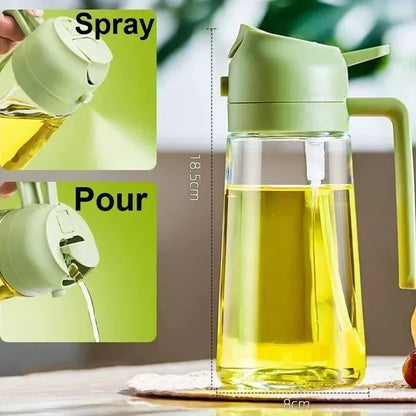 2In1 500Ml Plastic Spray Oil Sprayer Bottle Spray Oil Dispenser Oil Jar Cruet BBQ Kitchen Baking Roasting Picnic Kitchen Tool