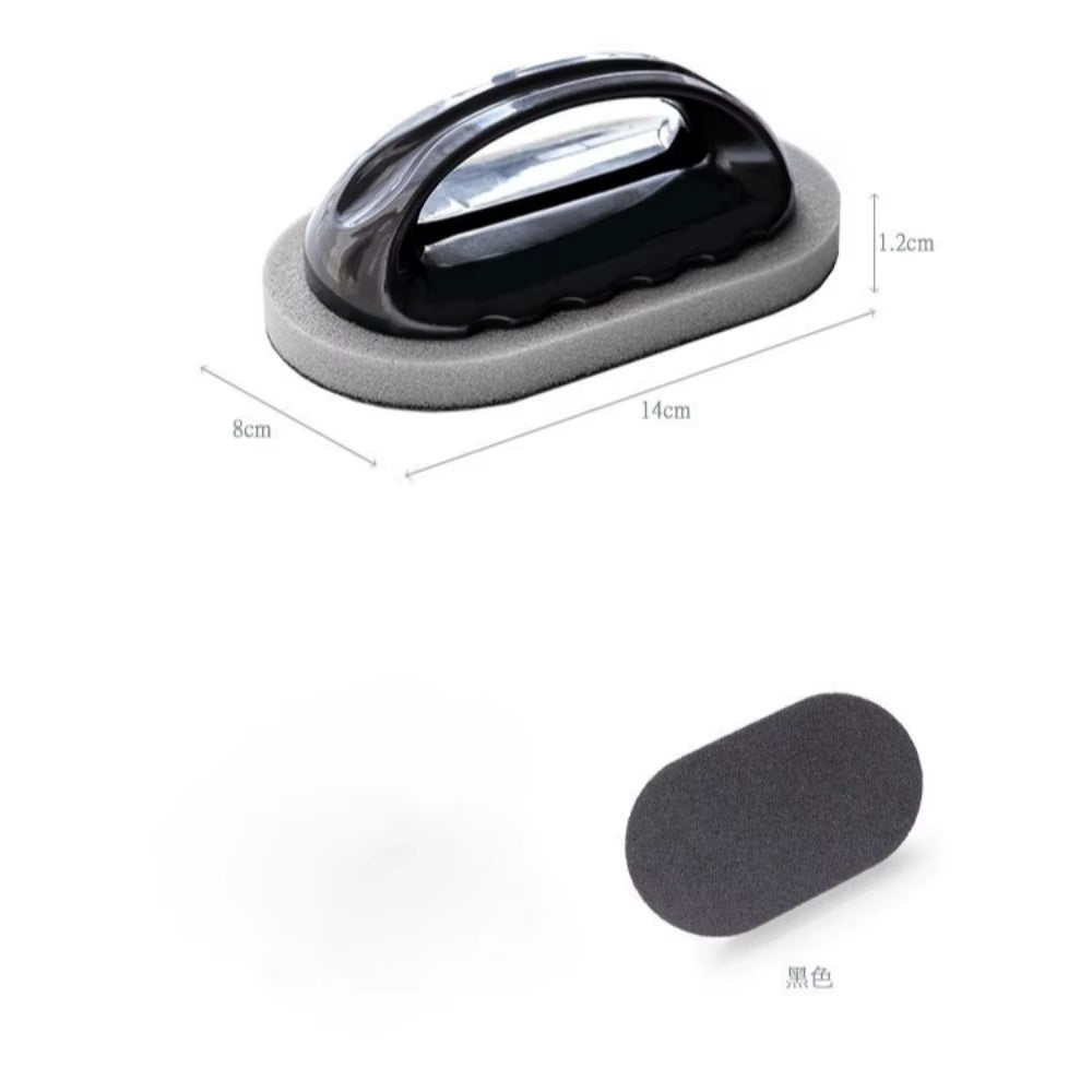 Magic Emery Sponge Brush Wipe Eraser Cleaner Kitchen Bath Rust Strong Decontamination Cleaning Tools with Handle Household Tools