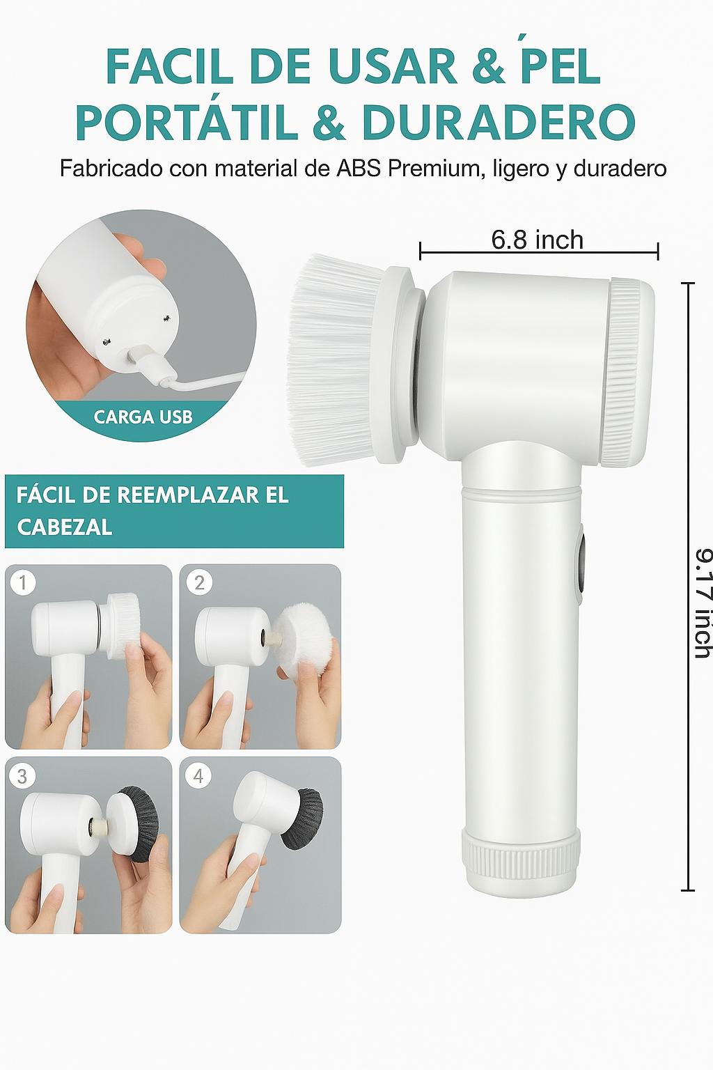 Cepillo Eléctrico Multifunción 5-en-1